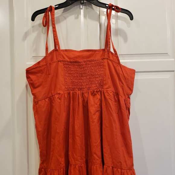 Who What Wear Orange Sleeveless Babydoll Midi Sundress - Womens XL - NEW - Picture 7 of 7